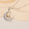 Brass Star Moon Pendant Necklaces for Daily Work Vacation Jewelry AB4538-2