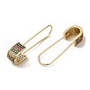 Brass Micro Pave Cubic Zirconia Hoop Earrings for Women EJEW-C097-26G-02-2