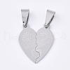 201 Stainless Steel Split Pendants STAS-T048-03-1