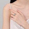 Star Rotatable Cuff Rings for Women RJEW-S402-10G-3