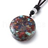 Orgonite Chakra Necklaces NJEW-P253-B-3