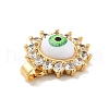 Brass Micro Pave Cubic Zirconia Pendants KK-B059-45G-D-3