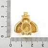 Rack Plating Brass Micro Pave Clear Cubic Zirconia Pendants ZIRC-L100-150G-01-3