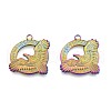 Ion Plating(IP) 201 Stainless Steel Pendants STAS-N098-268M-3