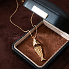 Lucky Fish Brass Micro Pave Clear Cubic Zirconia Pendant Necklaces FS-WG3FDBB-01-3