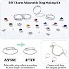  DIY Charm Adjustable Ring Making Kit DIY-NB0009-99-4