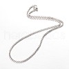 304 Stainless Steel Rolo Chain Necklaces NJEW-JN01228-02-2