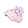 Transparent Resin Pendants RESI-H036-01D-2