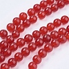Natural White Jade Bead Strands G-R165-8mm-15-4