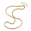 304 Stainless Steel Rope Chain Necklaces for Women NJEW-Q026-02G-4