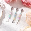 3Pcs 304 Stainless Steel with Dyed Natural Freshwater Shell Bead Pendant Decoration HJEW-JM03187-02-2