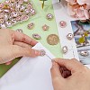 DICOSMETIC 80Pcs 8 Style Golden Tone Iron Glass Rinestone Sew on Rhinestone FIND-DC0005-24-3