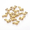 Tibetan Style Alloy Puppy Pendants TIBEP-36546-AG-NR-1