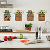 Wooden Pendant Decoration HJEW-WH0074-023-7