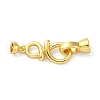 Brass Fold Over Clasps KK-U059-23G-1