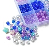 DIY Round Acrylic & ABS Plastic Imitation Pearl Beads Bracelets Jewelry Making Kits DIY-FS0007-42-3