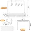 Transparent Acrylic Earring Display Stands EDIS-WH0021-11-6