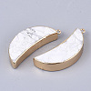 Electroplate Natural Howlite Pendants G-S344-88I-2