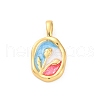 Brass Enamel Pendants KK-Z084-15G-01-1