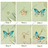 SUNNYCLUE DIY Butterfly Earring Making Kit DIY-SC0020-33-4