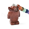 Penguin Natural Gemstone Keychain KEYC-F040-08-3
