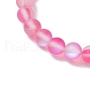 5Pcs 5 Colors Synthetic Moonstone Beads Stretch Bracelets for Women BJEW-JB11594-5