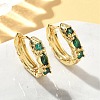 Brass Micro Pave Cubic Zirconia Hoop Earrings EJEW-A132-18G-1