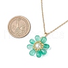 Glass & Glass Pearl Beads Pendants Necklaces for Women NJEW-MZ00106-02-3