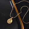 304 Stainless Steel Teardrop Pendant Snake Chain Necklaces NJEW-U026-09G-1