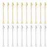 Unicraftale 20Pcs 2 Colors 304 Stainless Steel Curb Chain Extender STAS-UN0060-86-1