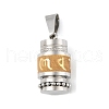Buddhist Jewelry 304 Stainless Steel Textured Pendants STAS-F168-67A-PG-1