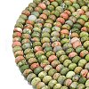 Natural Unakite Beads Strands G-P575-A12-6x4mm-01-3