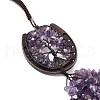 Natural Amethyst Chip Tree of Life Pendants Decoration G-F733-06C-4