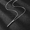 304 Stainless Steel Cubic Zirconia Pendant Necklaces NJEW-P167-24P-3