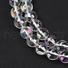 Electroplated Natural Quartz Crystal Beads Strands G-K285-09-10mm-02-2