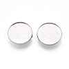304 Stainless Steel Brooch Cabochon Settings STAS-E547-08F-P-1