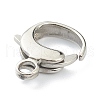 Tarnish Resistant 304 Stainless Steel Lobster Claw Clasps STAS-P283-02B-P-3