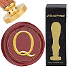 Brass Wax Seal Stamp with Wood Handle AJEW-WH0412-0312-1