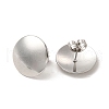 Non-Tarnish 304 Stainless Steel Flat Round Stud Earrings for Women EJEW-I281-31P-2