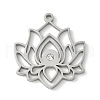 304 Stainless Steel Crystal Rhinestone Pendants STAS-E501-18P-1