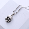 Retro Punk Stainless Steel Skull Pendant Necklaces Halloween Gift for Fashionable Men VD4125-5