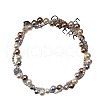 Glass & Imitation Pearl Round Beaded Wrapped Necklaces FS-WG8CA37-01-5