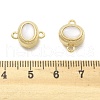 Brass Natural Black Lip Shell Epoxy Magnetic Clasps KK-G528-01G-02-3