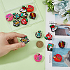 DICOSMETIC 16Pcs 8 Styles Teachers' Day Apple Silicone Focal Beads SIL-DC0001-59-3