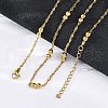 304 Stainless Steel Double Round Rope Chain Necklaces NJEW-C073-03G-2