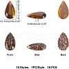 SUPERFINDINGS 10Pcs 10 Style Natural & Synthetic Gemstone Cabochons G-FH0001-33-5