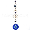 Blue Evil Eye Lampwork Pendant Decorations HJEW-JM01603-03-1