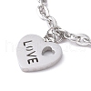 Non-Tarnish 304 Stainless Steel Charm Bracelet for Women BJEW-F436-P-5