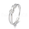 Non-Tarnish 304 Stainless Steel Infinity Adjustable Rings RJEW-D006-17P-1
