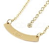 Valentine's Day Rectangle 304 Stainless Steel Pendants Necklaces NJEW-K266-02G-3